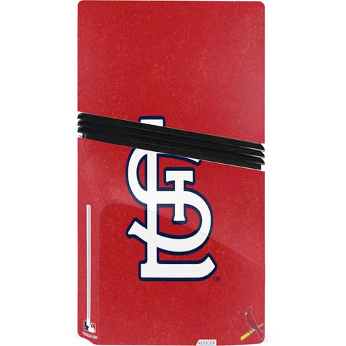 MLB St. Louis Cardinals - Solid Distressed PS5 Pro Disk Console Skin