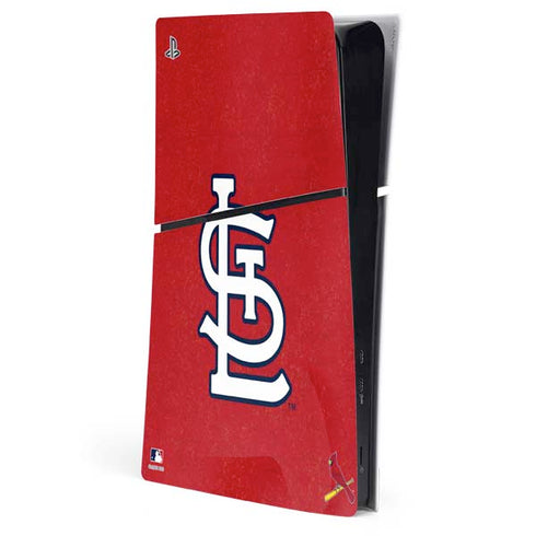 MLB St. Louis Cardinals - Solid Distressed PS5 Slim Digital Edition Console Skin