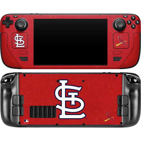 MLB St. Louis Cardinals - Solid Distressed Steam Deck Handheld Gaming Computer OLED Skin