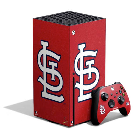 MLB St. Louis Cardinals - Solid Distressed Xbox Series X Bundle Skin