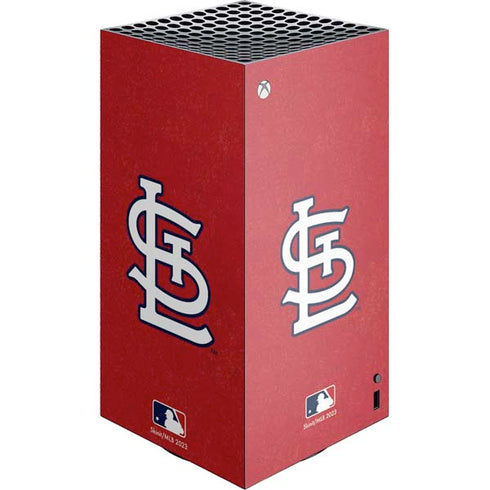 MLB St. Louis Cardinals - Solid Distressed XBox Series X Digital Edition Console Skin