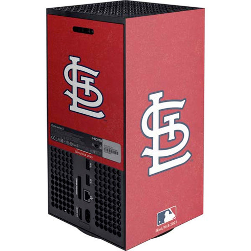 MLB St. Louis Cardinals - Solid Distressed XBox Series X Digital Edition Console Skin
