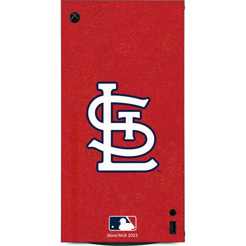 MLB St. Louis Cardinals - Solid Distressed XBox Series X Digital Edition Console Skin
