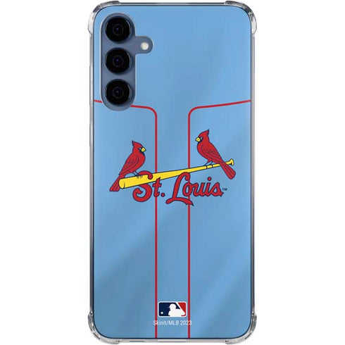 MLB St. Louis Cardinals Alternate/Away Jersey Galaxy A55 5G Clear Case