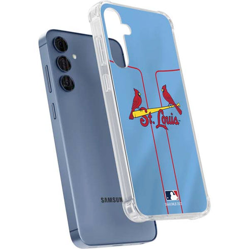 MLB St. Louis Cardinals Alternate/Away Jersey Galaxy A55 5G Clear Case