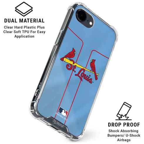 MLB St. Louis Cardinals Alternate/Away Jersey iPhone 16e Clear Case