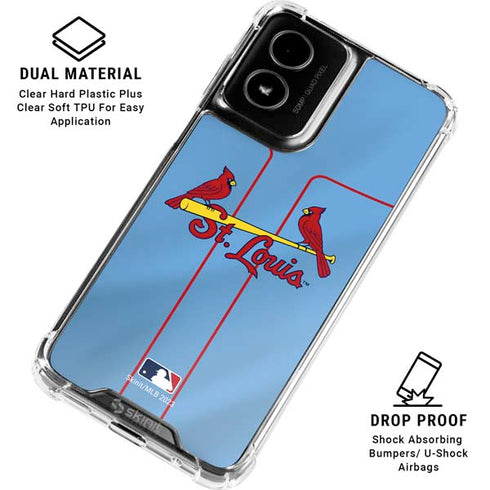 MLB St. Louis Cardinals Alternate/Away Jersey Moto G Power 5G (2024) Clear Case