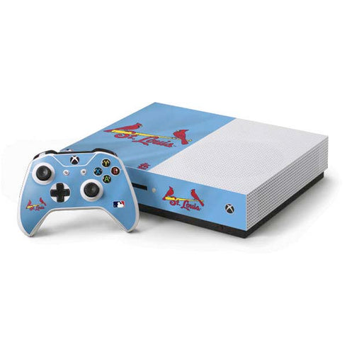 MLB St. Louis Cardinals Alternate/Away Jersey Xbox One S Console and Controller Bundle Skin