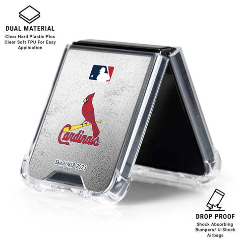 MLB St. Louis Cardinals Game Ball Galaxy Z Flip7 Clear Case
