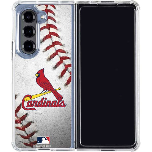 MLB St. Louis Cardinals Game Ball Galaxy Z Fold5 5G Clear Case