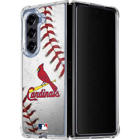 MLB St. Louis Cardinals Game Ball Galaxy Z Fold5 5G Clear Case