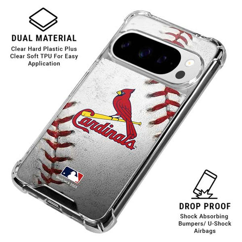 MLB St. Louis Cardinals Game Ball Google Pixel 10 Pro XL Clear Case