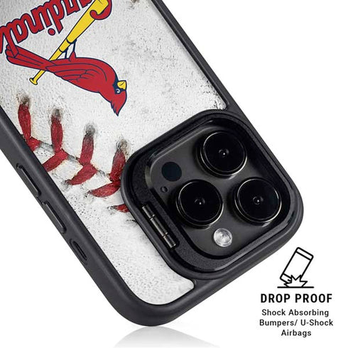 MLB St. Louis Cardinals Game Ball iPhone 13 Pro Kickstand Case