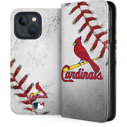 MLB St. Louis Cardinals Game Ball iPhone 14 Plus Folio Case