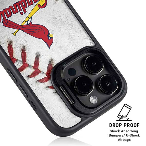 MLB St. Louis Cardinals Game Ball iPhone 14 Pro Kickstand Case