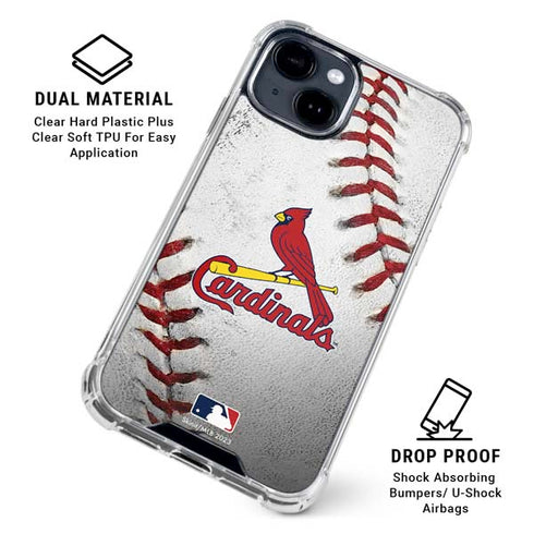 MLB St. Louis Cardinals Game Ball iPhone 15 Clear Case