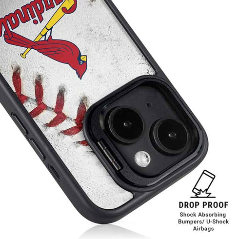 MLB St. Louis Cardinals Game Ball iPhone 15 Plus Kickstand Case
