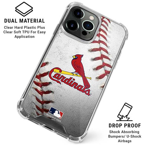 MLB St. Louis Cardinals Game Ball iPhone 16 Pro Max Clear Case