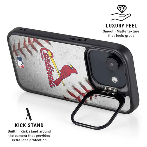 MLB St. Louis Cardinals Game Ball iPhone 16e Kickstand Case