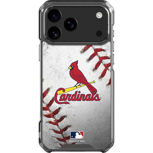MLB St. Louis Cardinals Game Ball iPhone 17 Pro Max Clear Case
