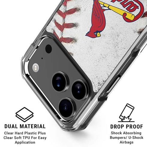 MLB St. Louis Cardinals Game Ball iPhone 18 Pro Clear Case