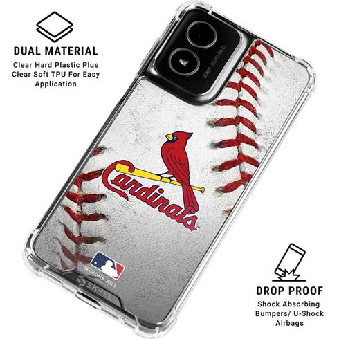 MLB St. Louis Cardinals Game Ball Moto G Power 5G (2024) Clear Case