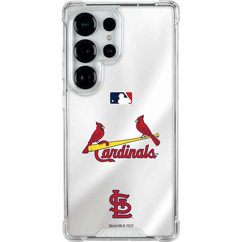 MLB St. Louis Cardinals Home Jersey Galaxy S25 Ultra Clear Case