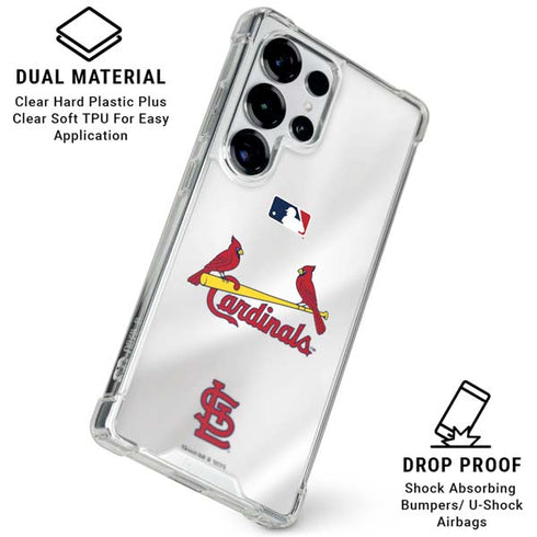 MLB St. Louis Cardinals Home Jersey Galaxy S25 Ultra Clear Case