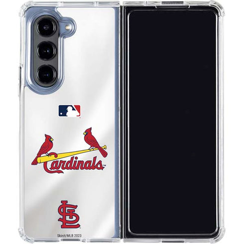 MLB St. Louis Cardinals Home Jersey Galaxy Z Fold5 5G Clear Case