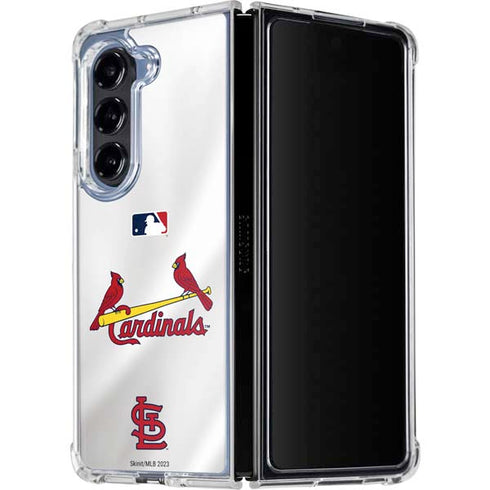 MLB St. Louis Cardinals Home Jersey Galaxy Z Fold5 5G Clear Case