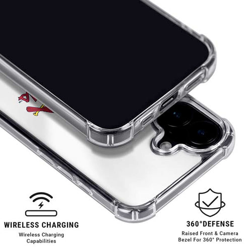 MLB St. Louis Cardinals Home Jersey iPhone 16 Plus Clear Case