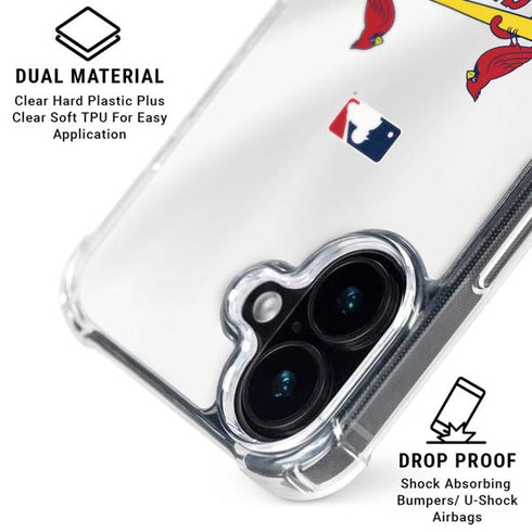 MLB St. Louis Cardinals Home Jersey iPhone 16 Plus Clear Case