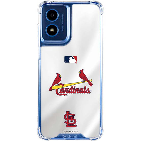 MLB St. Louis Cardinals Home Jersey Moto G Play 4G (2024) Clear Case