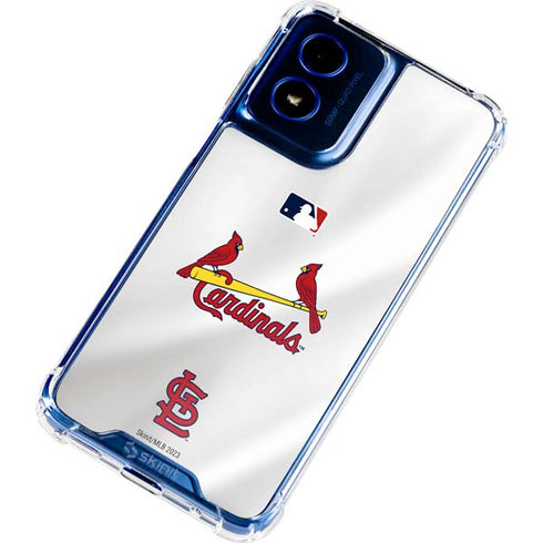 MLB St. Louis Cardinals Home Jersey Moto G Play 4G (2024) Clear Case