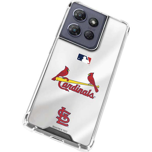 MLB St. Louis Cardinals Home Jersey Moto G Play 5G (2025) Clear Case