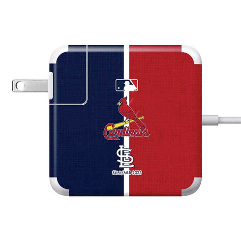 MLB St. Louis Cardinals Split 85W Power Adapter (15 and 17 inch MacBook Pro Charger) Skin