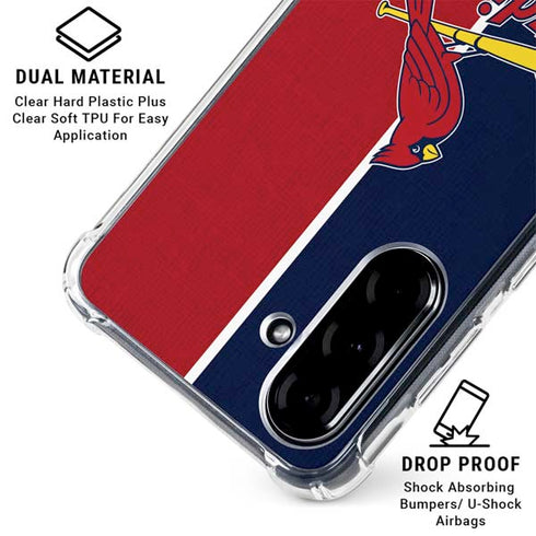 MLB St. Louis Cardinals Split Galaxy A36 5G Clear Case