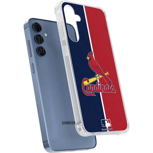 MLB St. Louis Cardinals Split Galaxy A55 5G Clear Case