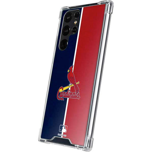 MLB St. Louis Cardinals Split Galaxy S23 Ultra Clear Case
