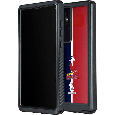 MLB St. Louis Cardinals Split Galaxy S24 Ultra Waterproof Case