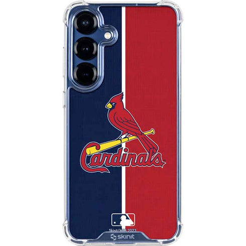 MLB St. Louis Cardinals Split Galaxy S25 Plus Clear Case