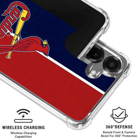 MLB St. Louis Cardinals Split Galaxy S26 Clear Case