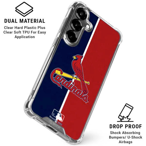 MLB St. Louis Cardinals Split Galaxy S26 Clear Case