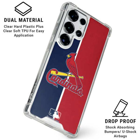 MLB St. Louis Cardinals Split Galaxy S26 Ultra Clear Case