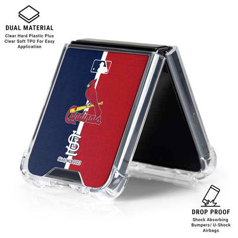 MLB St. Louis Cardinals Split Galaxy Z Flip6 Clear Case
