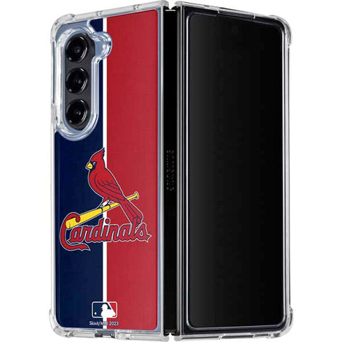 MLB St. Louis Cardinals Split Galaxy Z Fold5 5G Clear Case