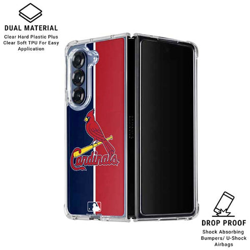 MLB St. Louis Cardinals Split Galaxy Z Fold6 Clear Case