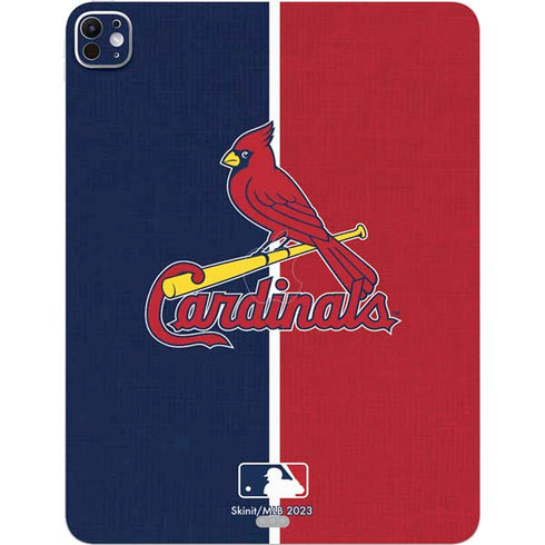 MLB St. Louis Cardinals Split iPad Pro 13in M4 (2024) Skin
