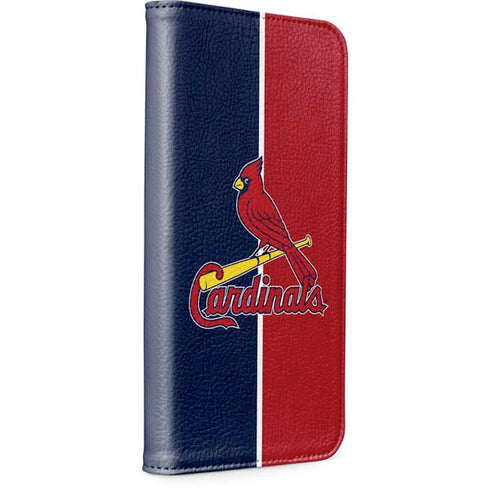 MLB St. Louis Cardinals Split iPhone 15 Plus Folio Case