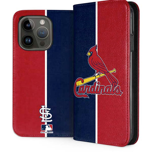 MLB St. Louis Cardinals Split iPhone 15 Pro Folio Case